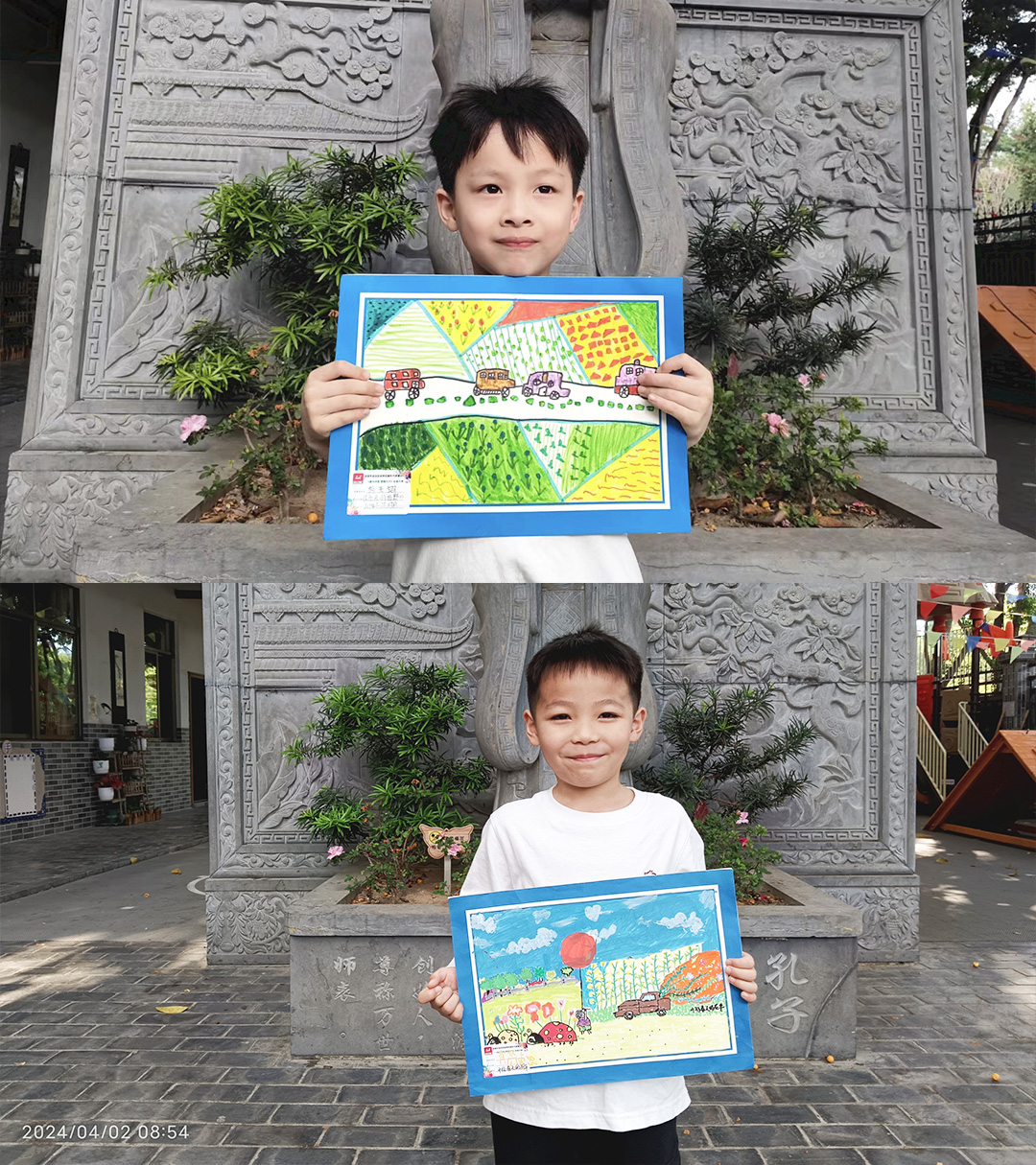 绘画比赛获特等奖的小朋友们