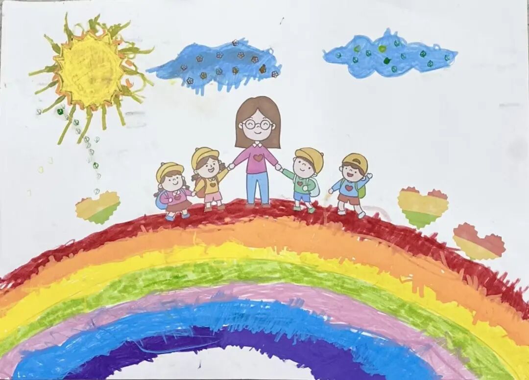彩虹下的牵手 彩虹下的牵手